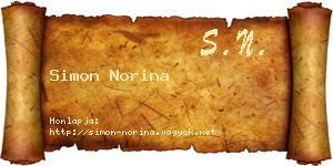 Simon Norina névjegykártya